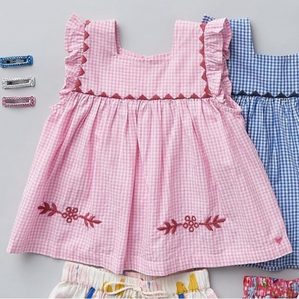 Marabelle Top in Pink Gingham